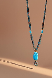 Turkuaz Taş Detaylı Bohem Kadın Kolye