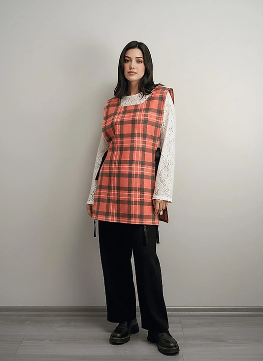 Lora Ekose Desenli Kadın Süveter