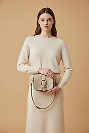 Gold Tokalı Deri Askılı Kadın Omuz Çantası