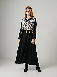 Lena Leopar Desenli Yandan Bağlamalı Kadın Süveter