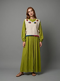 Mira Nakışlı Yandan Bağlamalı Kadın Süveter