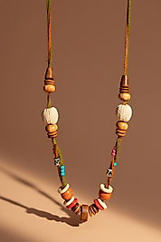 Bohem Ahşap Boncuklu Etnik Kolye