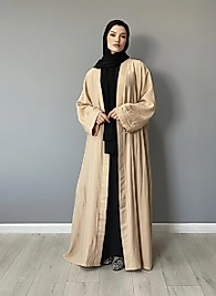 Bej Renk Salaş Kesim Kadın Abaya